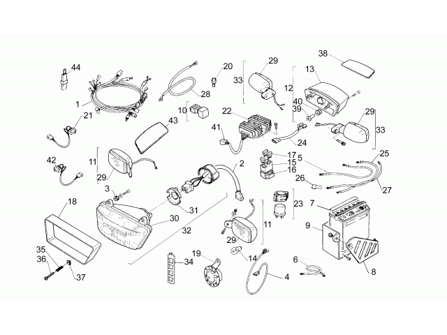 Interruptor freno trasero APRILIA PEGASO 650 1994-1997 Recambio Ocasion