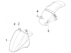 Aleta Delantera Piaggio Fly 125 4T del  2005 al 2012