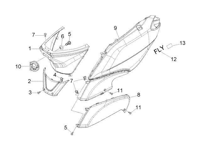 Tapa Bujia Piaggio Fly 125 4T del  2005 al 2012