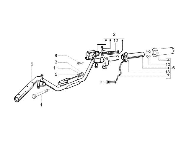 Manillar Piaggio Fly 125 2005-2012