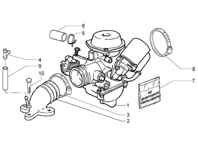 Carburador scooter Piaggio y Aprilia