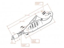 Silencioso nuevo SITO PIAGGIO 125/200/150cc 1999 - 2011 2/4T