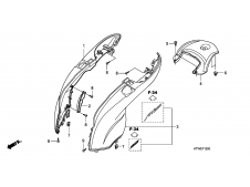 Cacha derecha blanca HONDA SH 300 ABS 300 2008-2012  segunda mano
