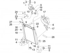 Radiador de agua Piaggio x7 125 ie 2009-2009