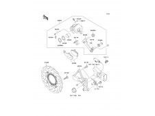 DISCO FRENO TRASERO Kawasaki er6n abs 650 2005 - 2008