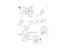 Retrovisor derecho Kawasaki Vulcan 900 custom 2008 - 2011