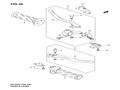 Maneta freno delantera Suzuki marauder 125 1998-2004