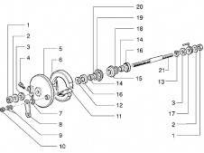 Zapatas de freno delantero Piaggio Free 50 1998 - 2005