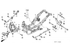 Soporte suelo derecho Honda forza 250 x 2005 - 2007