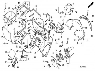 Embellecedor bandeja delantera Honda forza 250 2005-2007