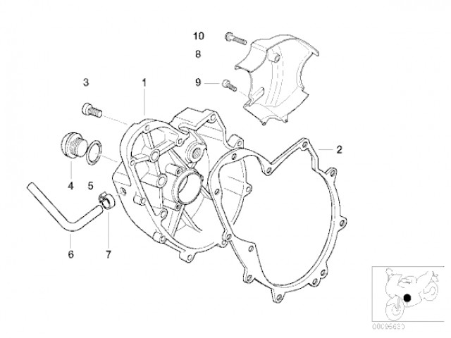 tapa piñón de ataque Bmw f65 gs 650 cc 2003 - 2004