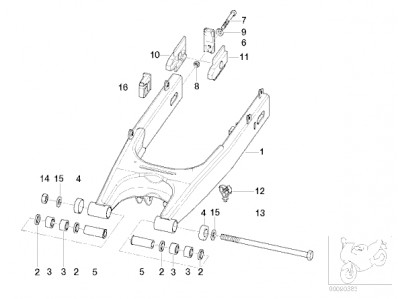 Tensor basculante Bmw f65 gs 650 cc 2003 - 2004