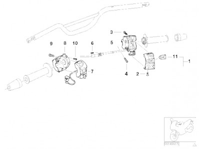 Piña luces izquierda Bmw f65 gs 650 cc 2003 - 2004