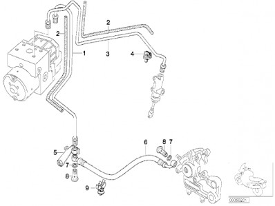 latiguillo abs freno trasero Bmw f65 gs 650 cc 2003 - 2004