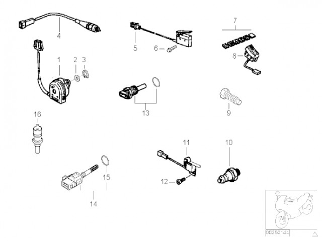Interruptor freno trasero Bmw f65 gs 650 cc 2003 - 2004
