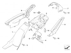 Soporte aleta porta matricula Bmw f65 gs 650 cc 2003 - 2004