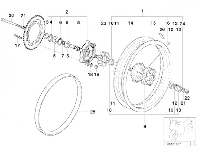 Porta coronas Bmw f65 gs 650 cc 2003 - 2004