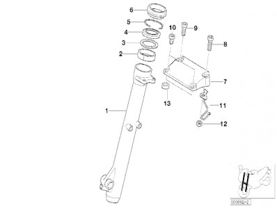 Puente aleta delantera Bmw f65 gs 650 cc 2003 - 2004