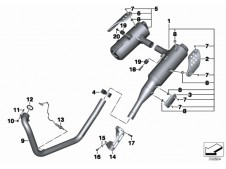Silencioso izquierdo Bmw f65 gs 650 cc 2003 - 2004