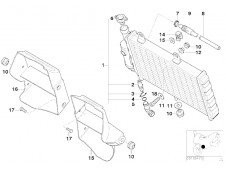 Radiador agua Bmw f65 gs 650 cc 2003 - 2004