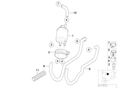 regulador de presión conbustible Bmw f65 gs 650 cc 2003 - 2004
