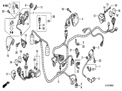 Claxon Honda passion 125 2006-2013