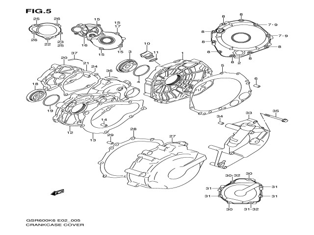 Tapa motor arranque Suzuki GSR 600 ABS 2007 - 2010