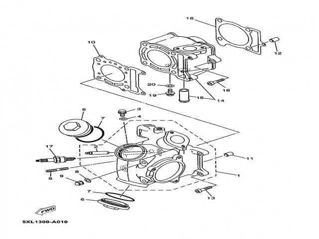 Culata completa Yamaha majesty 125 2001-2006