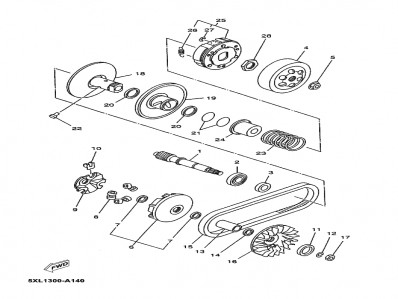 CORREA TRANSMISION Yamaha majesty 125 2001-2006