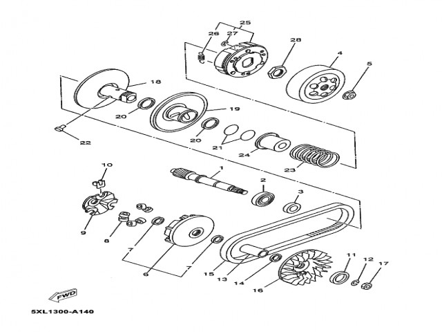 CORREA TRANSMISION Yamaha majesty 125 2001-2006