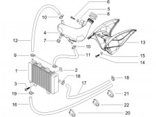radiador Piaggio nrg 50 power dt 2007 - 2012