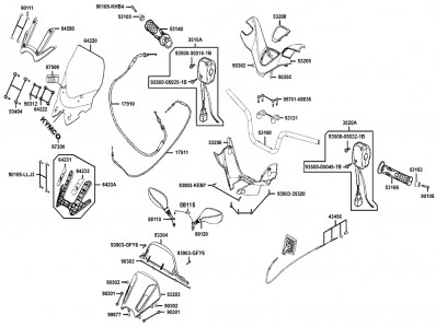 Embellecedor cupula Kymco xciting 500, I evo, i r abs, i (afi) 2005 - 2017