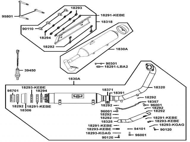 Silencioso Kymco xciting 500, I evo, i r abs, i (afi) 2005 - 2017
