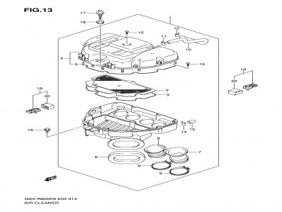 Sensor temperatura aire (caja filtro) Suzuki Gsx 600 r 2006 - 2007