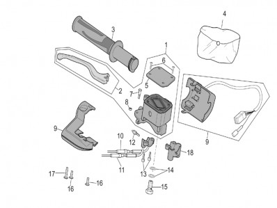 Caña acelerador plastico Aprilia arrecife 500 2003-2004