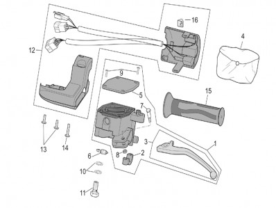 Bomba freno trasero Aprilia arrecife 500 2003-2004