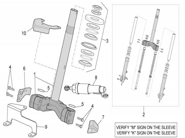 Amortiguador de direccion Aprilia arrecife 500 2003-2004