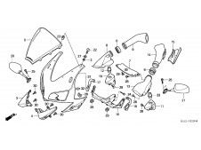 Toma aire derecha Honda Cbr 600 rr 2003 - 2004