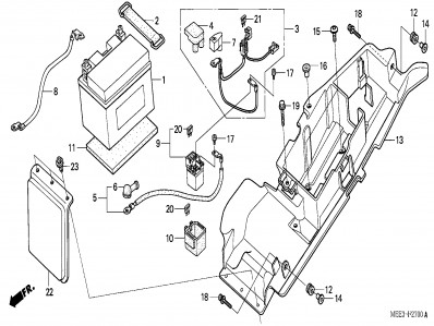 Aleta porta bateria Honda Cbr 600 rr 2003 - 2004