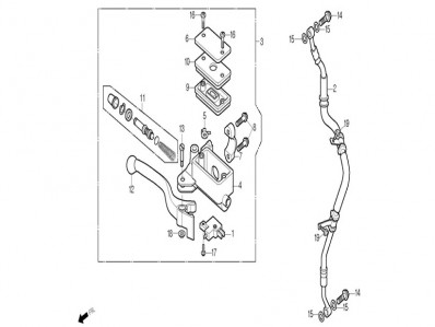 interruptor freno delantero Daelim roadwin 125r fi 125 2007-2011