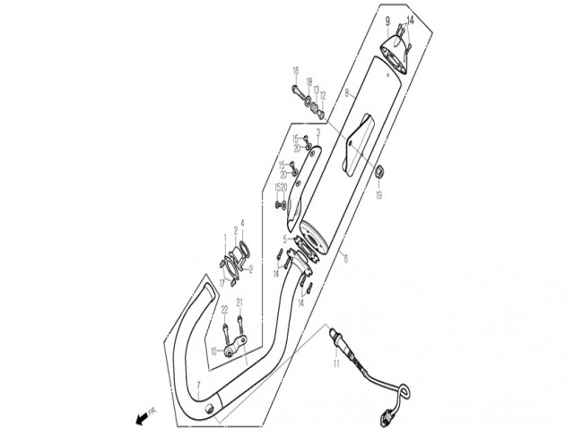 Embellecedor salida silencioso Daelim roadwin 125r fi 125 2007-2011