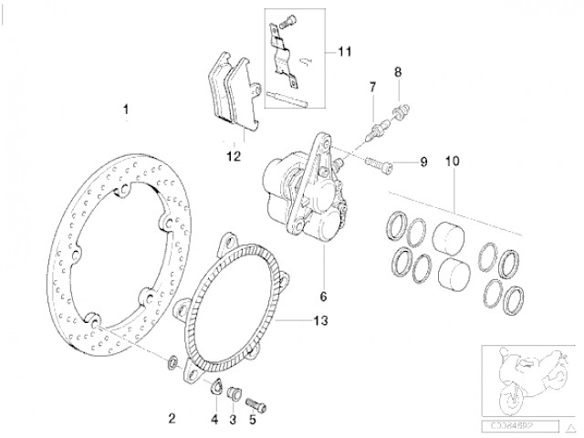 Corona abs Bmw k1200 gt 2003 - 2005