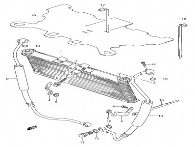 Latiguillo aceite Suzuki Gsx f 750 1989-1997