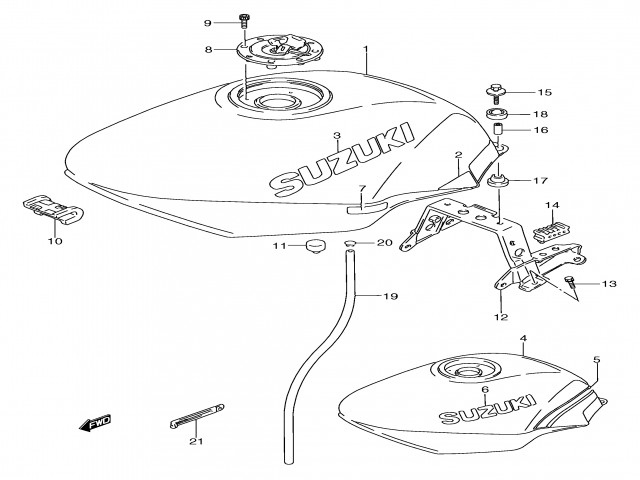Cerraduras completas Suzuki Gsx f 750 1989-1997