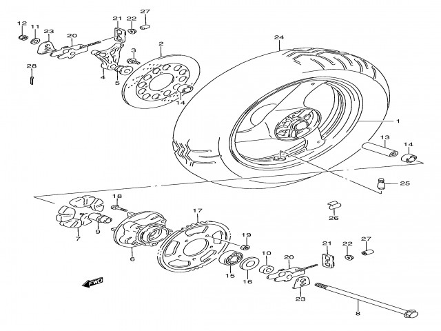 Silenblock porta coronas Suzuki Gsx f 750 1989-1997