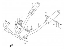 Escape completo izquierdo original Suzuki Gsx f 750 1989-1997