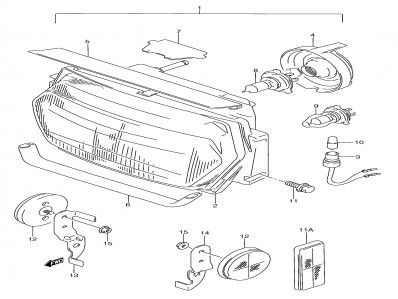 Faro Suzuki Gsx f 750 1989-1997