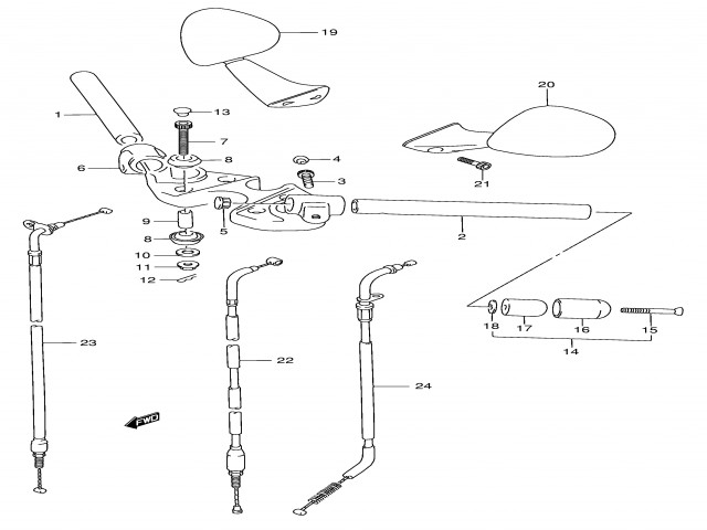 Cable acelerador Suzuki Gsx f 750 1989-1997