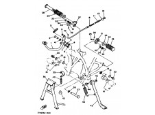 Estribera trasera derecha Yamaha Sr 250 1980-1989
