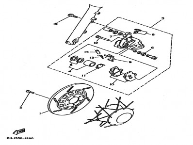 Pinza freno delantera Yamaha Sr 250 1980-1989